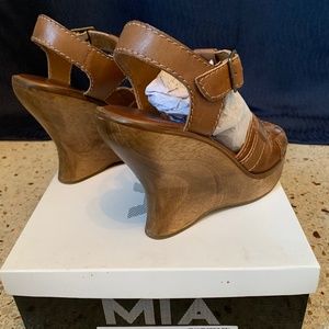 MIA Leather Wedges